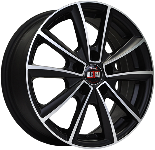 фото диска Alcasta R15 ET50 DIA60,1 PCD:4/100 черный матовый полированный
