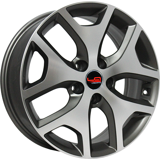 фото диска Replica LA R18 ET41 DIA67,1 PCD:5/114,3 МАТОВЫЙ ТЕМНОЙ-СЕРЫЙ ПОЛИРОВАННЫЙ