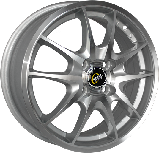 фото диска Cross Street R16 ET50 DIA66,1 PCD:5/114,3 серебристый полированный