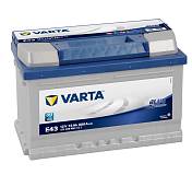  Аккумулятор VARTA Blue Dynamic (E43) 72 Ач 680 А обратная полярность без бортика